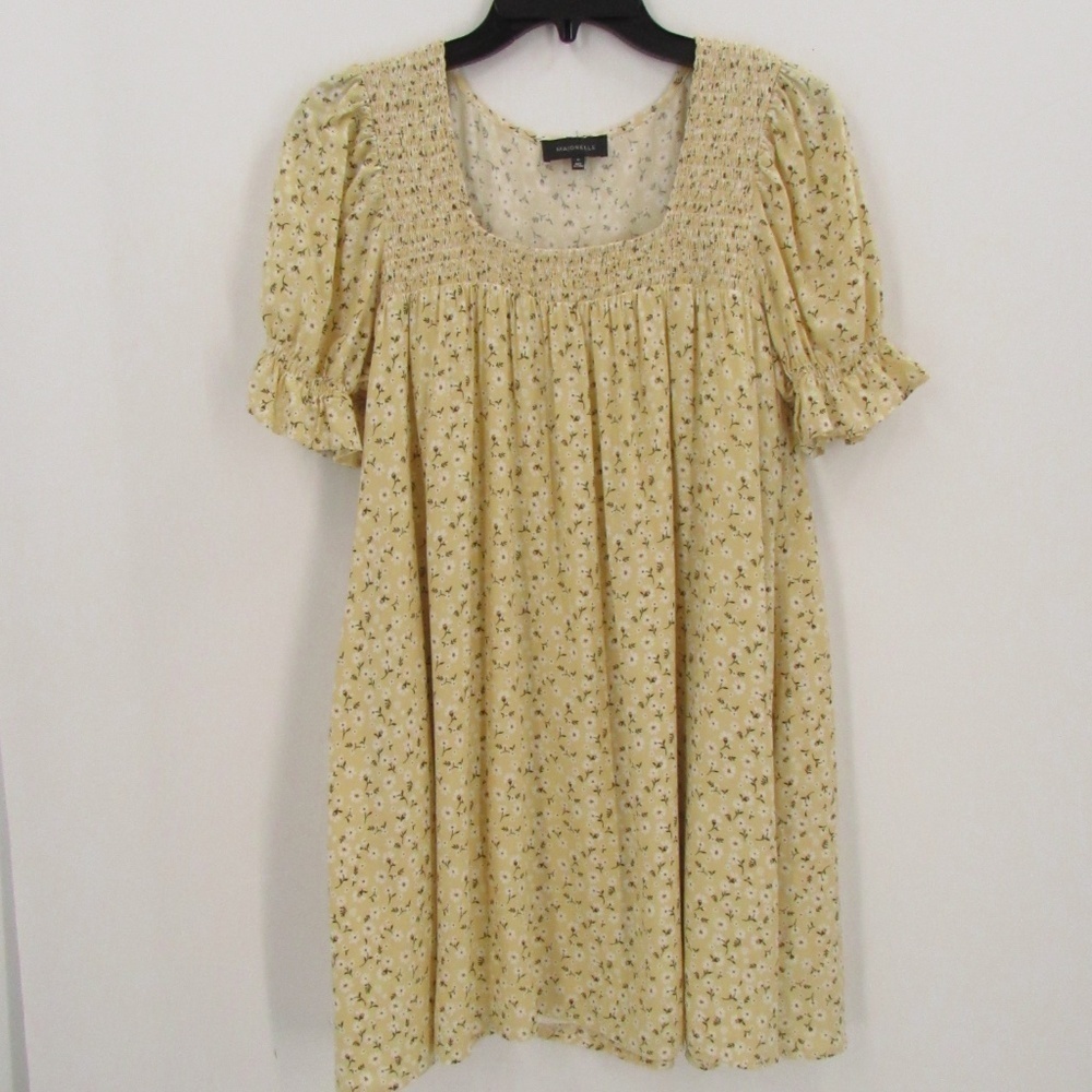 Majorelle Floral Accordion Upper Front Lined Mini Dress XS